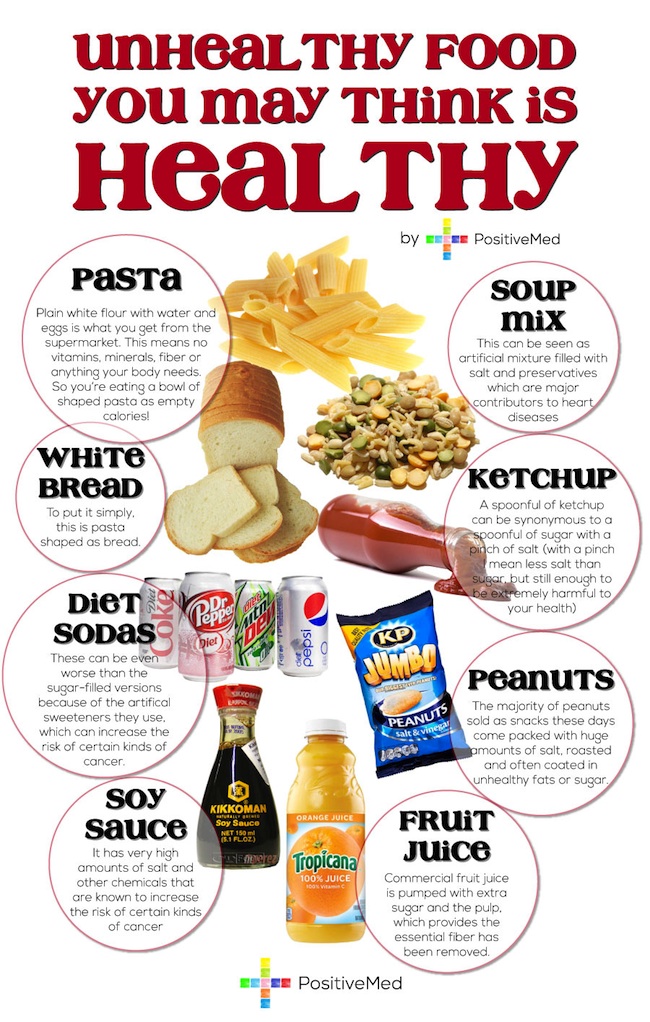 unhealthy food you may think is healthy