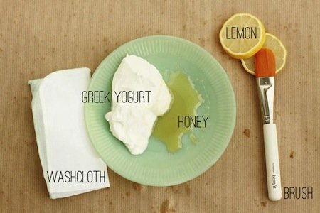 yogurt, lemon and honey mask