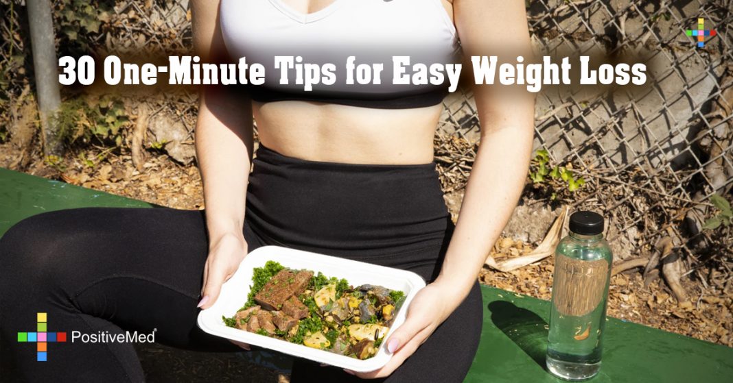 30 One-minute Tips For Easy Weight Loss